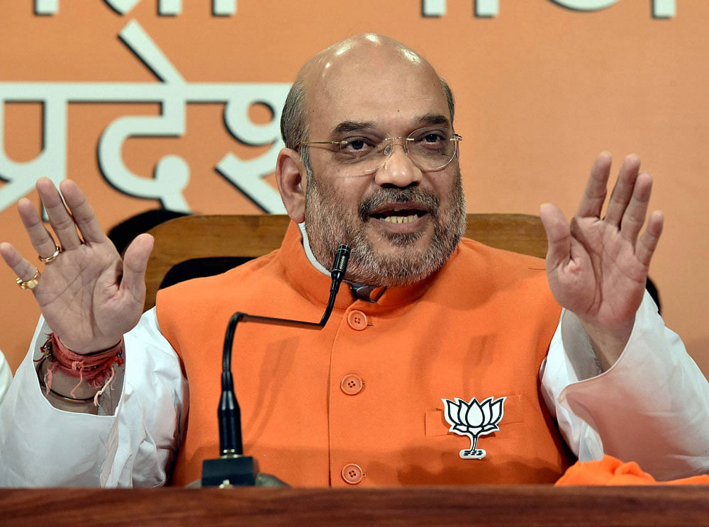 Amit Shah slapped the blame for the current situation in Kashmir Valley on the Congress. Photo credit: PTI.