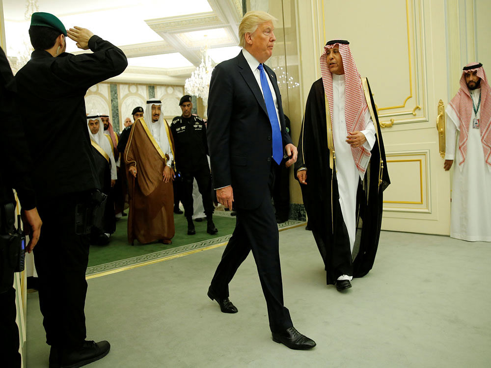 Donald Trump arrived in the Middle-Eastern kingdom for an official visit. Photo credit: reuters