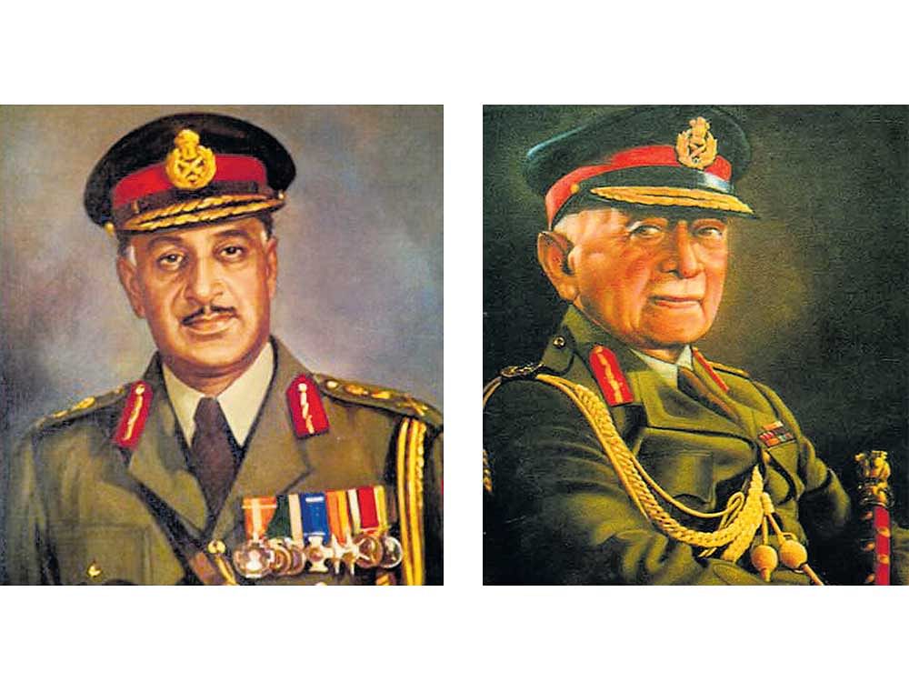 Role Models: Paintings of General K S Thimayya, Field Marshal K M Cariappa.