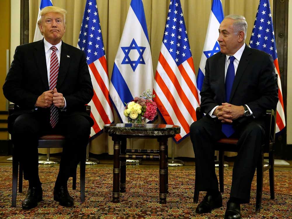 U.S. President Donald Trump and Israel's Prime Minister Benjamin Netanyahu speak to reporters before their meeting at the King David Hotel in Jerusalem. Reuters Photo