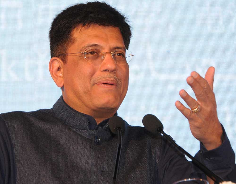 Asserting that cyber attack was a serious problem in the entire work, the minister said that there was no 100 per cent solution on this across the globe. In picture: Power Minister Piyush Goyal. DH Photo.