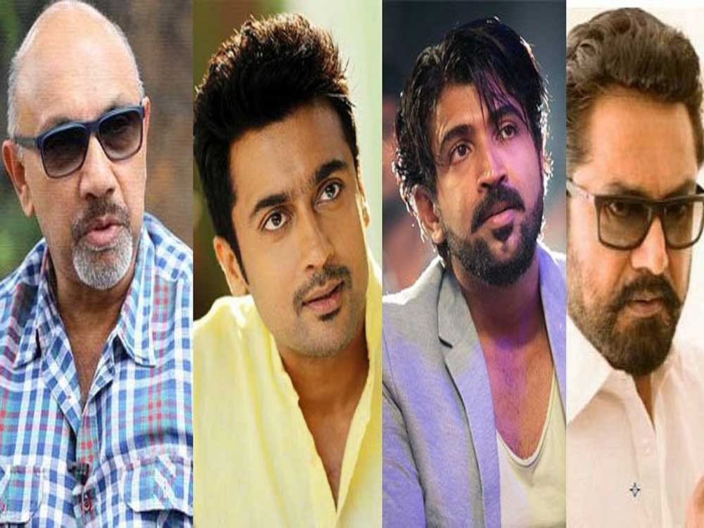 A court in Nilgiris district in Tamil Nadu has issued non-bailable arrest warrants against eight leading film stars including, Sarath Kumar, Sathyaraj, Surya, and Arun Vijay.  Picture courtesy Twitter
