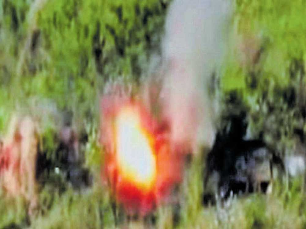 Site of fire assault. courtesy: indian army
