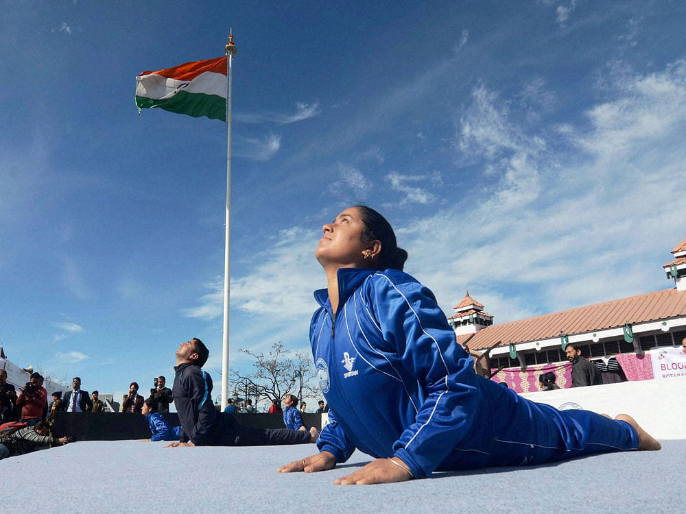Around 150 countries are expected to participate in the mega event, with Indian Missions in those nations coordinating the activities. IDY will be observed at some of the major landmarks like the Eiffel Tower in Paris, the Trafalgar Square in London and the Central Park in New York among others. PTI file photo for representation.
