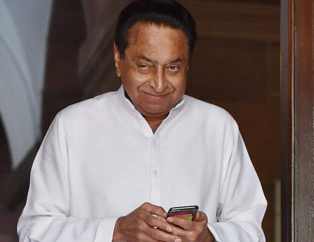 Kamal Nath launched a verbal attack on the BJP government, claiming that they rely on rethoric and hyperbole to appease the people instead of showing actual work. Photo credit: PTI.