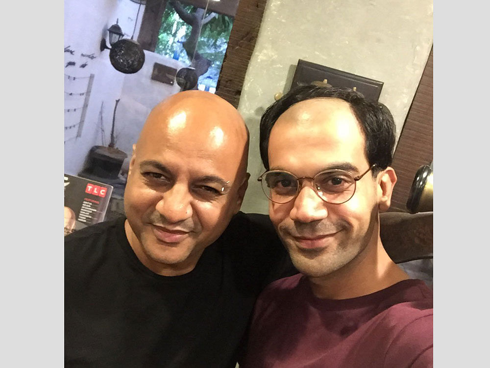 Rajkummar Rao shared his new hairdo as he prepares to take on the role of Subhas chandra Bose in an upcoming web series. Photo credit: Twitter.