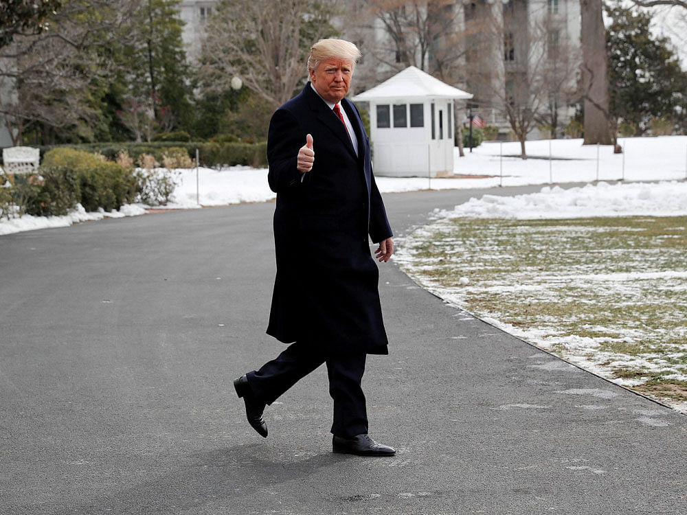 The gruelling week-long trip briefly diverted attention from domestic concerns focused on alleged campaign collusion with Russia. In picture: US President Donald Trump. Photo credit: PTI