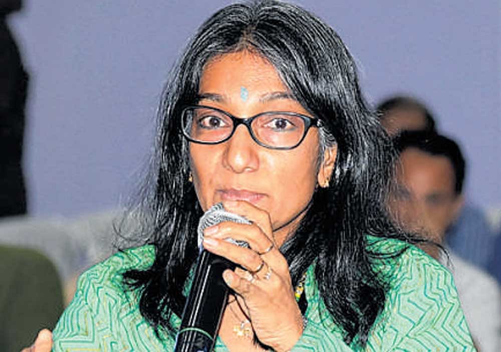 Odette Katrak, an activist from Bellandur. DH image.