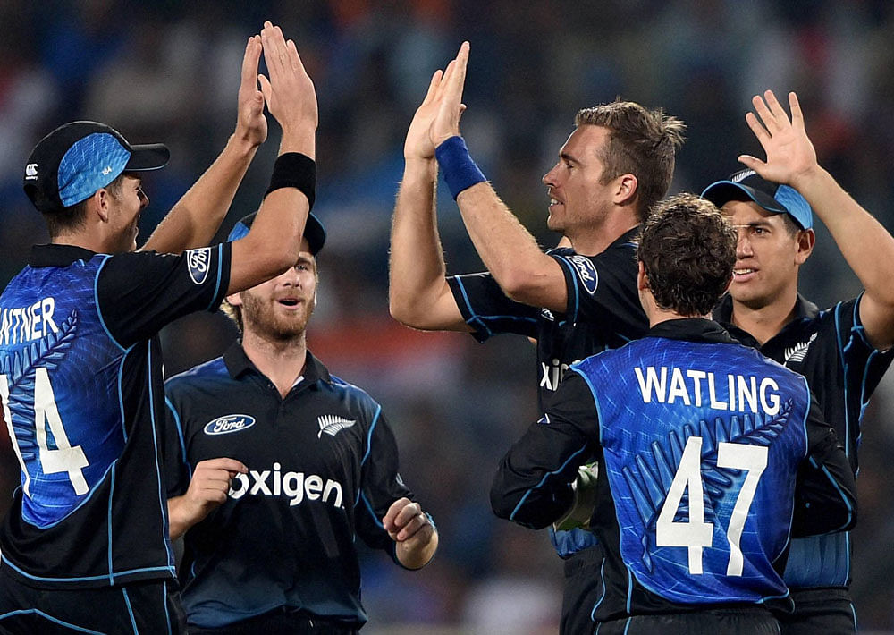 New Zealand will bat against India in the first practice match today. Photo credit: PTI.