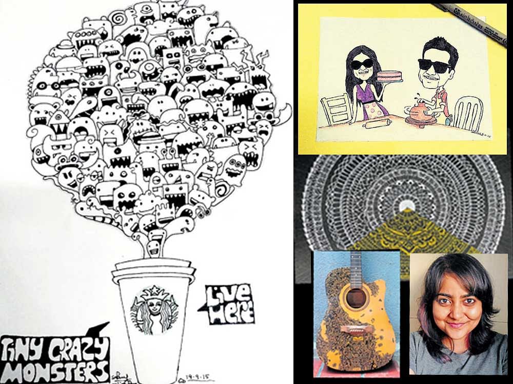 INTERESTING WORKS: Most of Sneha's doodles have a story behind them.
