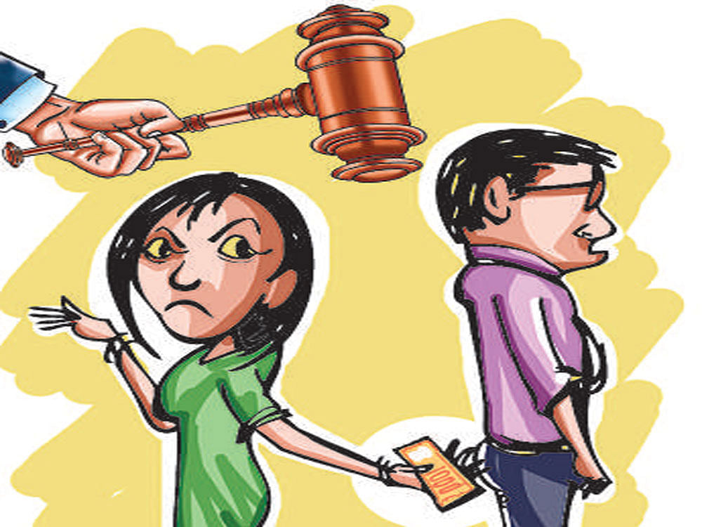 The seventh day he will have to stay alone. Sounds outlandish, but this is the compromise formula that has been reached between the two 'warring wives' Meena and Pooja, both of whom claim to be legally-wedded to Arun Kumar. Image for representation purpose