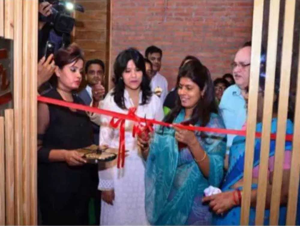 The matter came to light, when pictures showing the minister cutting the ribbon of the beer bar in the presence of some other people, including two senior UP officials, went viral on the social networking sites on Monday. Image courtesy: Facebook