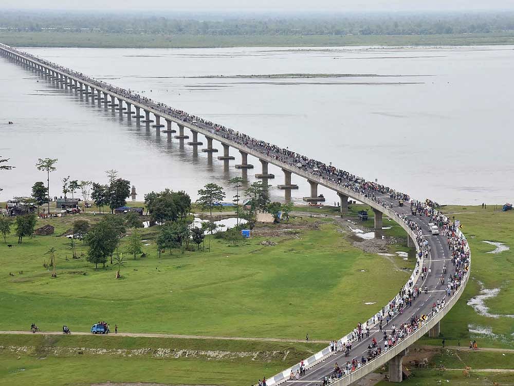 Asked for its reaction to the inauguration of India's longest bridge, the first major infrastructure project in Arunachal Pradesh, the Foreign Ministry said China's position on the eastern part of the China-India boundary is consistent and clear. File photo