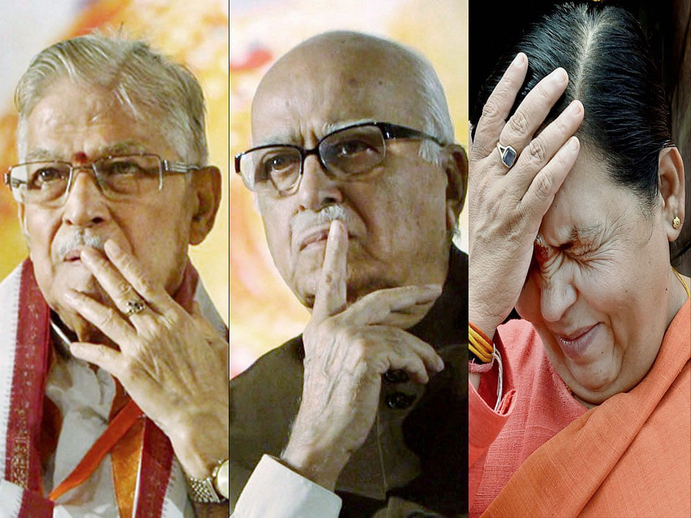 BJP leaders L K Advani, Murli Manohar Joshi and Uma Bharti to appear before a special CBI court.
