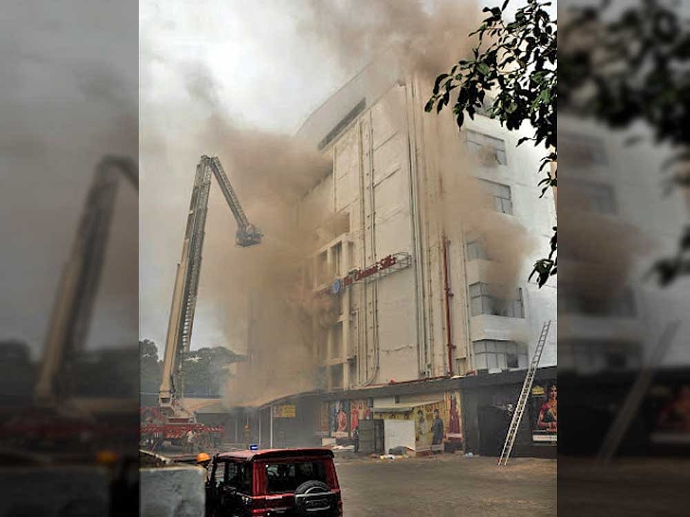 The fire in the textile factory brought up questions of blatant violations of safety norms. Photo credit: ANI.