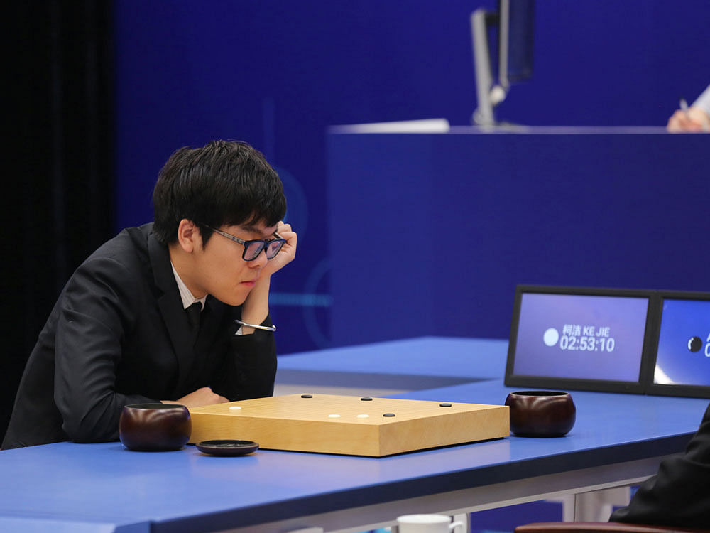 The world Go champion, Ke Jie, was recently defeated in the game by an AI system engineered by Google. Photo credit: reuters.