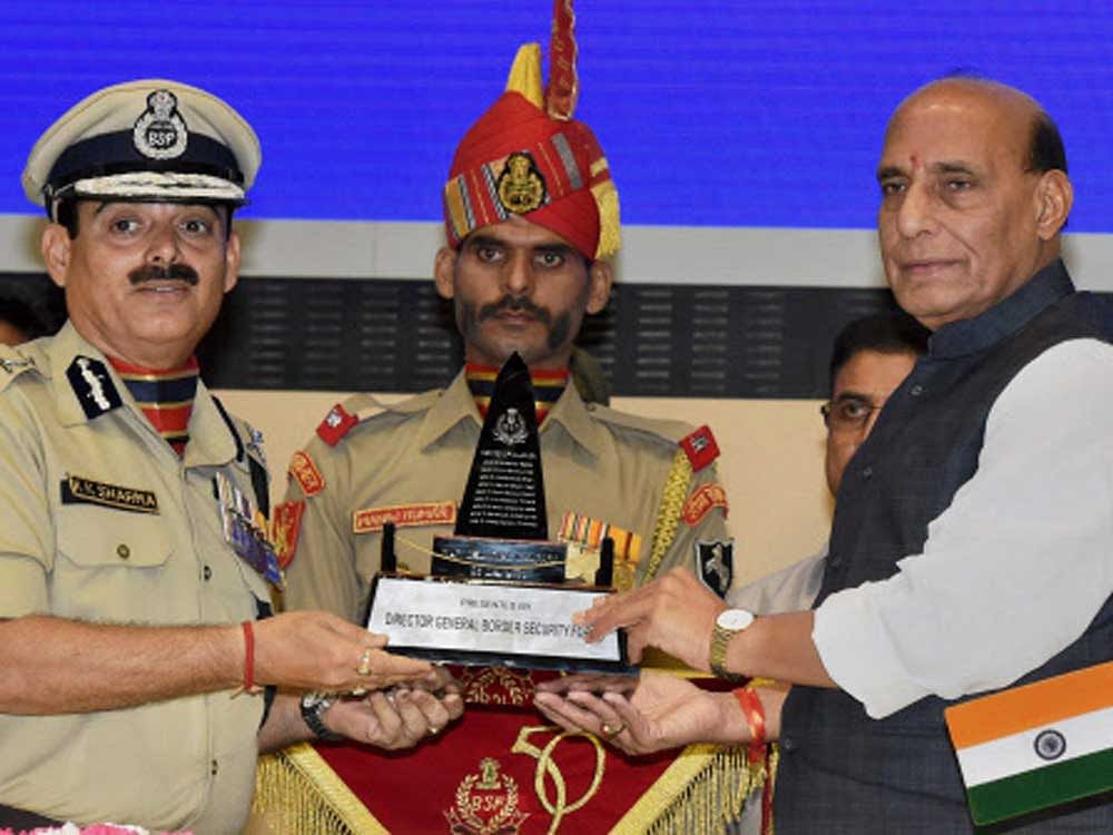 The Ministry of Home Affairs has directed all personnel and officials of para military, central police and other organisations under it to don their uniform everytime they call upon Home Minister Rajnath Singh or attend an event where he is present. PTI File Photo