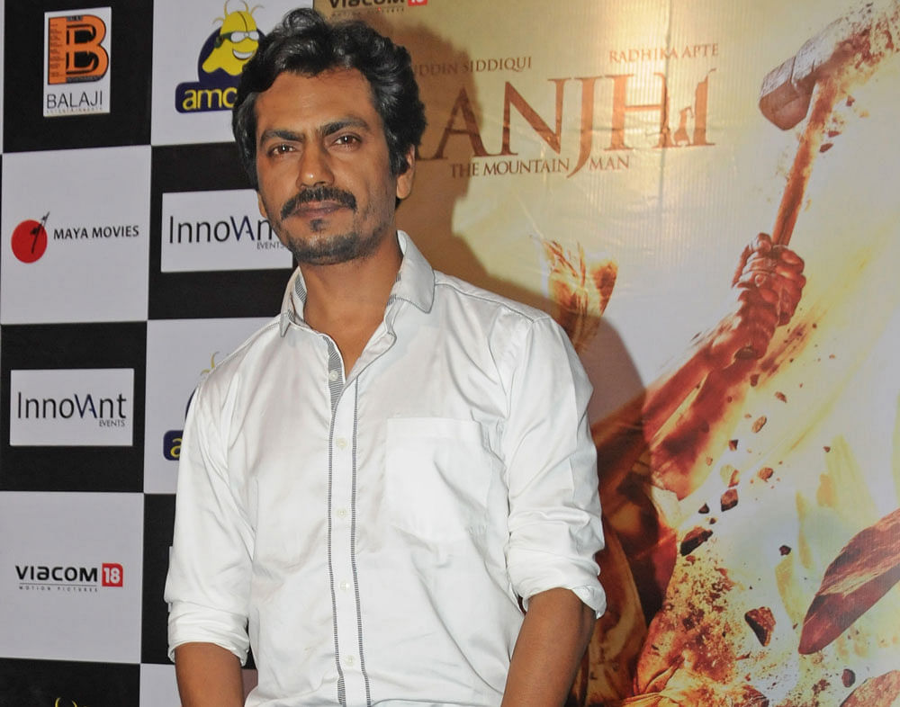 Nawazuddin said his learning on the sets of 'Mom' helped him during the making of 'Manto'. DH file photo.