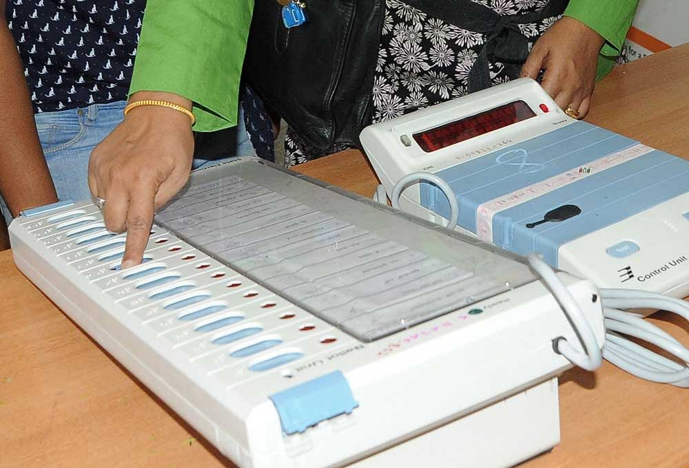 A three-member NCP delegation led by party's Rajya Sabha MP Vandana Chavan also said the commission did not give the team an option to pick the EVM of their choice. File photo