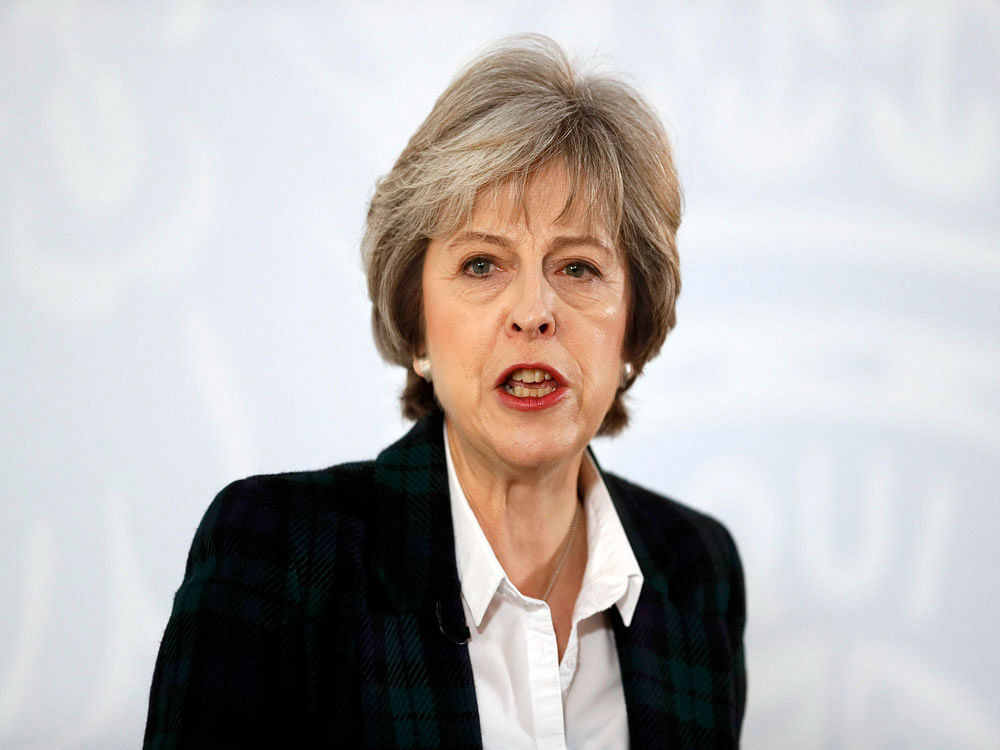 Speaking outside Downing Street after she chaired the emergency COBRA meeting with senior security chiefs, British Prime Minister Theresa May said said, "Violence can never be allowed to disrupt the democratic process." Photo credit: Reuters.