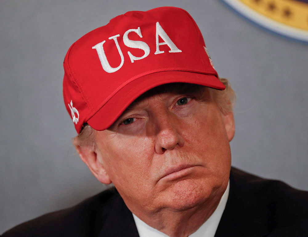 The president posted a series of tweets earlier Monday morning, saying the Department of Justice should have pushed forces initial order rather than the "watered down, politically correct version" he submitted to the Supreme Court. In Picture: US President Donald Trump. Photo credit: PTI. Representational Image.