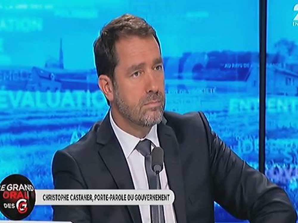 In picture: government spokesman Christophe Castaner. Photo courtesy Twitter.