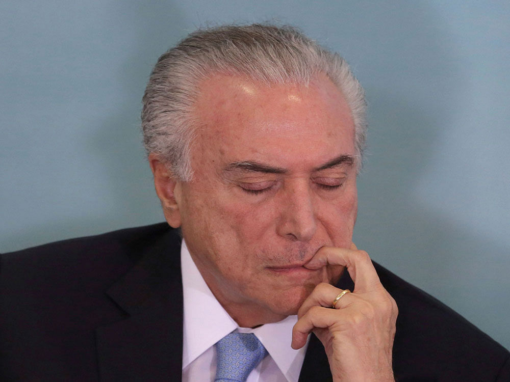 Temer was acquitted of crimes of using dirty money to win the elections. Photo credit: AP/PTI/