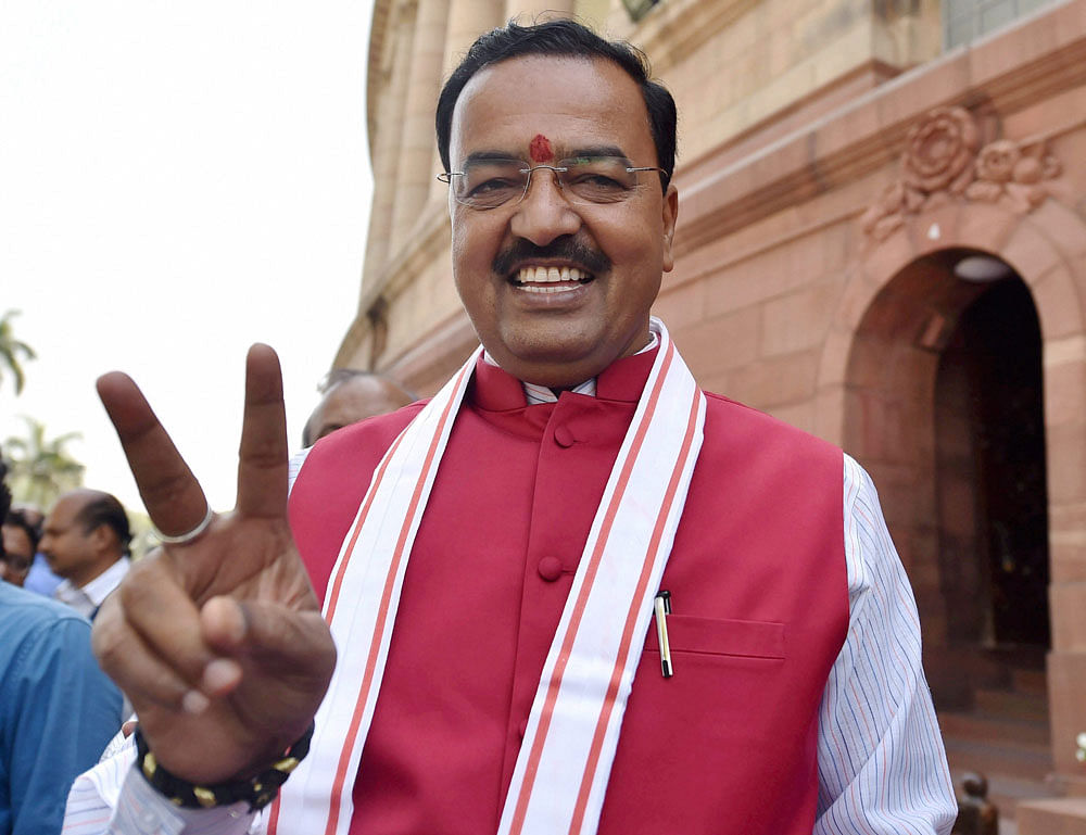Maurya, who is also UP BJP chief, said that after registering impressive win in 2014 Lok Sabha polls, the party has geared up for grabbing all the 80 seats and 40 seats in UP and Bihar respectively in order to make Narendra Modi the Prime Minister again in 2019. Photo credit: PTI.