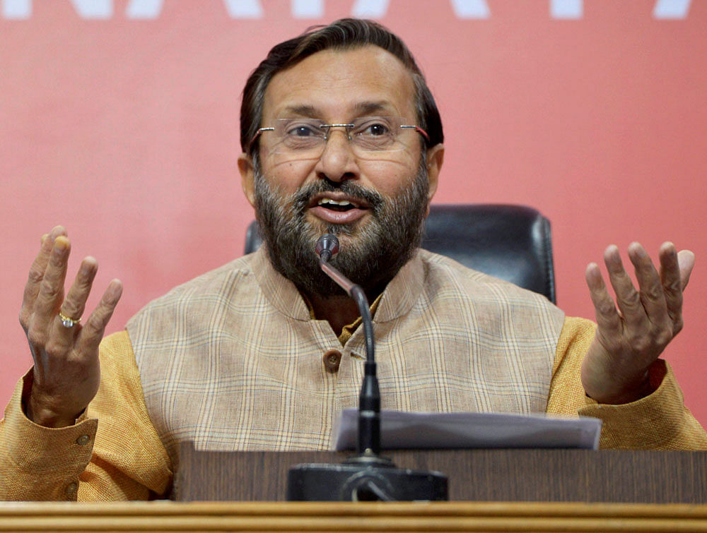 The HRD ministry asked the NITs to formulate a policy to bring in more female students and faculties. In photo: Prakash Javadekar, HRM. Photo credit: PTI.
