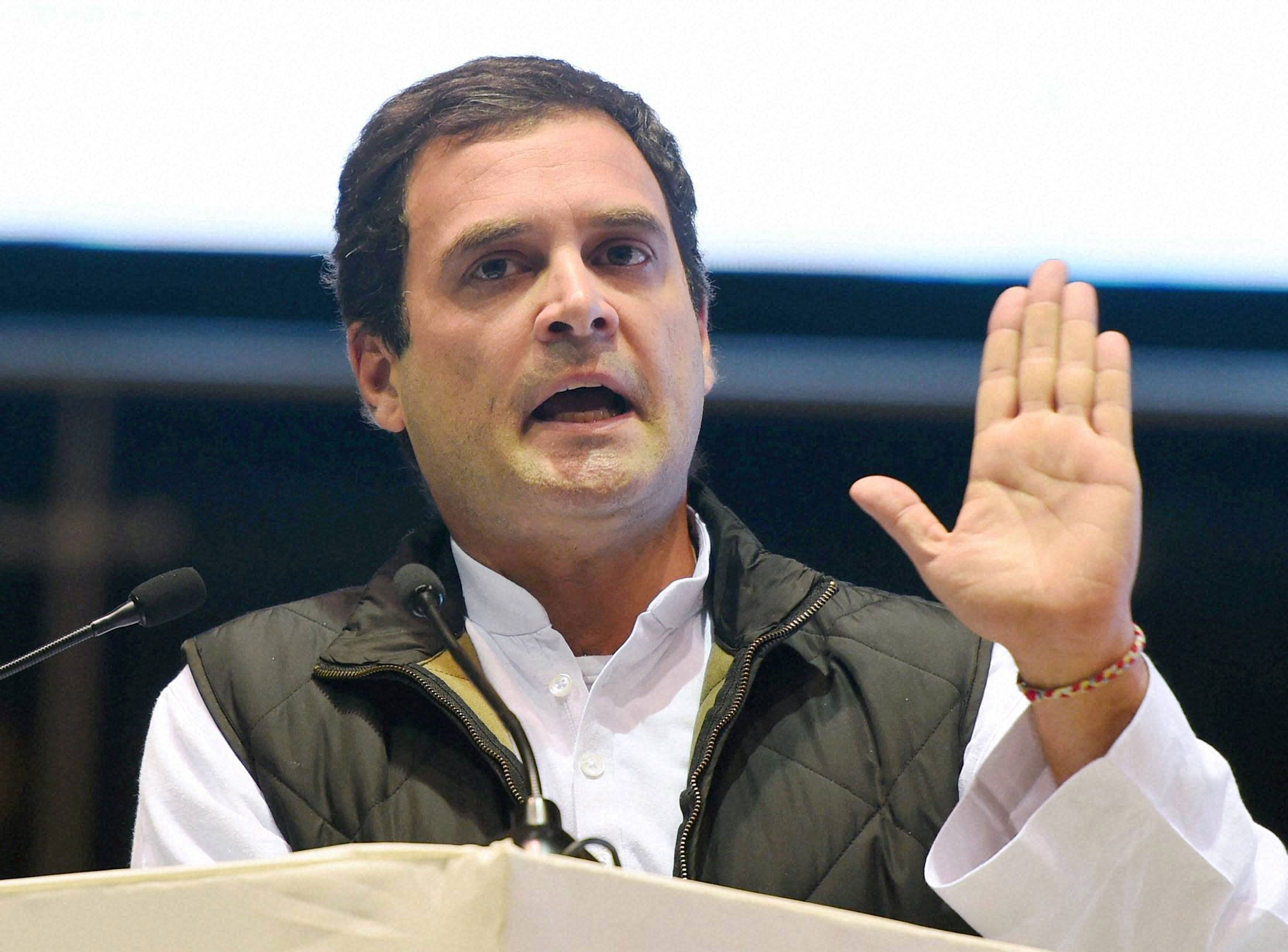 Congress Vice-President Rahul Gandhi said the Indian Army works for the country and there was no need for any political leader to make comments against the Army chief. PTI Photo