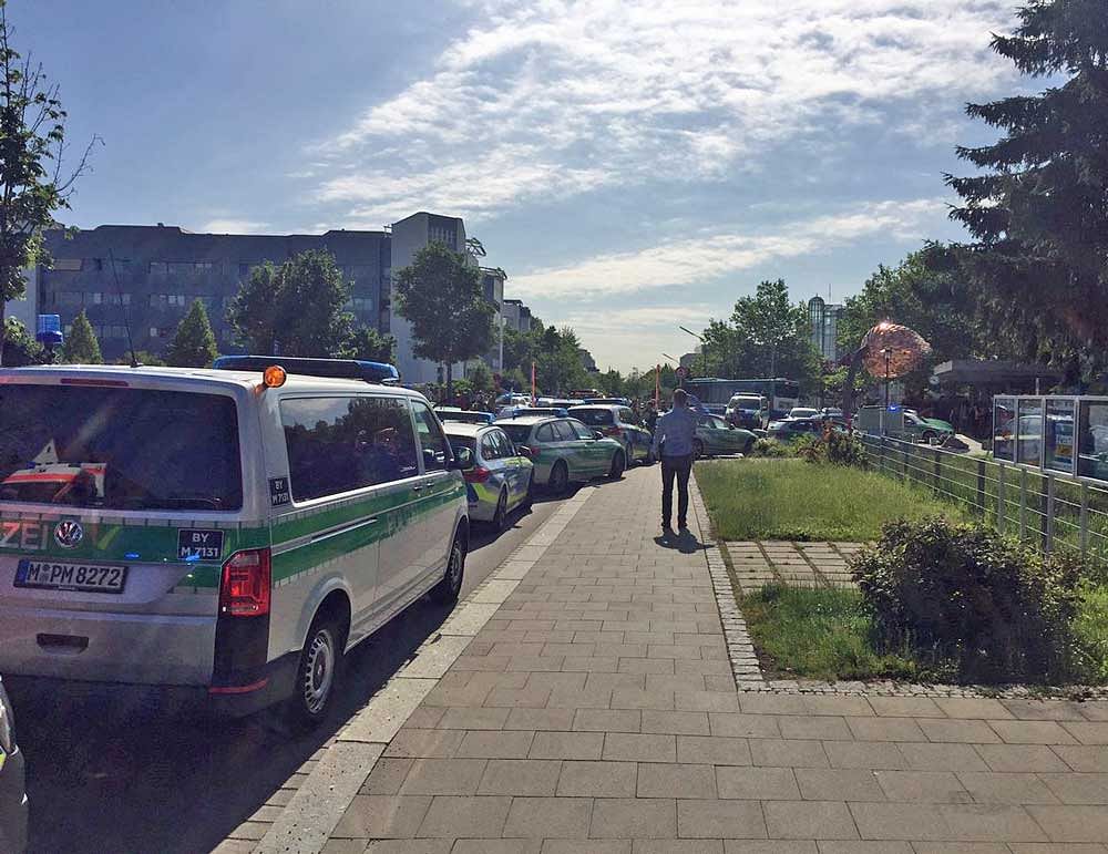 German police say shots have been fired at a subway station in a suburb of Munich. Photo credit: Twitter