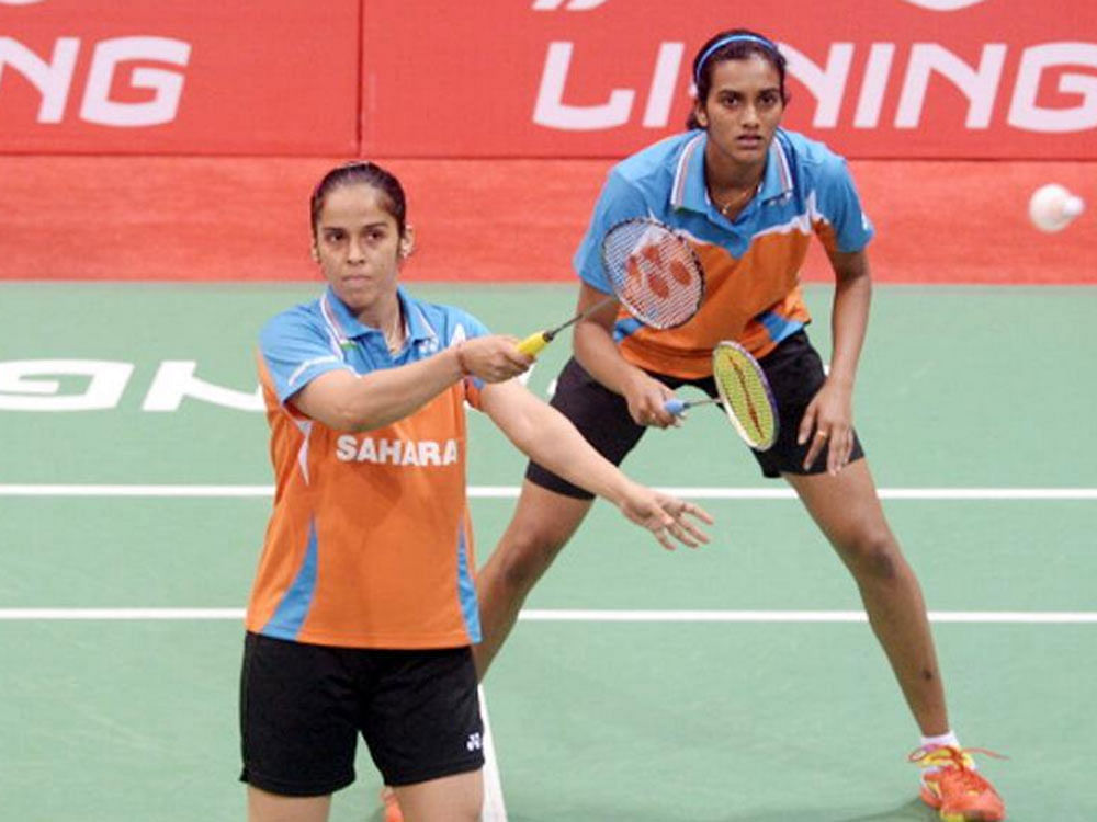 Fourth seed Sindhu brushed aside World No. 20 Pornpawee Chochuwong of Thailand 21-12 21-19, while world No. 11 Saina rallied her way to a 17-21 21-18 21-12 win over the eighth seeded Thai Ratchanok Intanon in women's singles. pti file photo