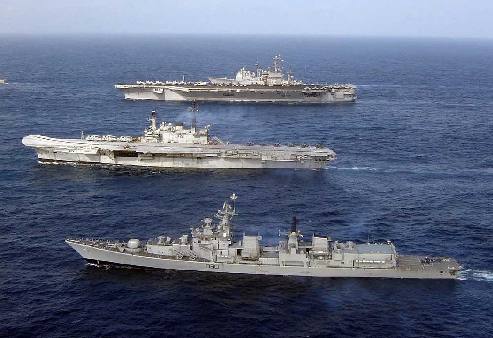 In pursuance of India's Act East policy, the Eastern Fleet under the command of Rear Admiral Biswajit Dasgupta, the Flag Officer Commanding Eastern Fleet, is on an overseas deployment to the South East Asia and Southern Indian Ocean. DH file photo