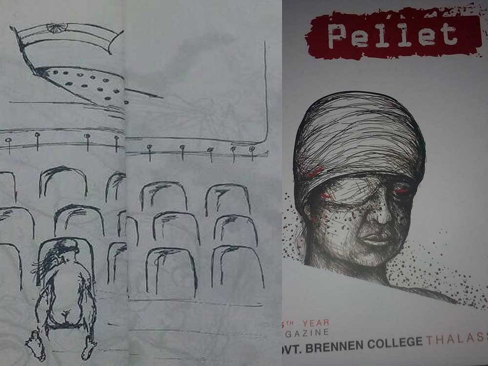 The controversial page in the 'Pellet' magazine (left) and its cover page. Image courtesy Facebook.