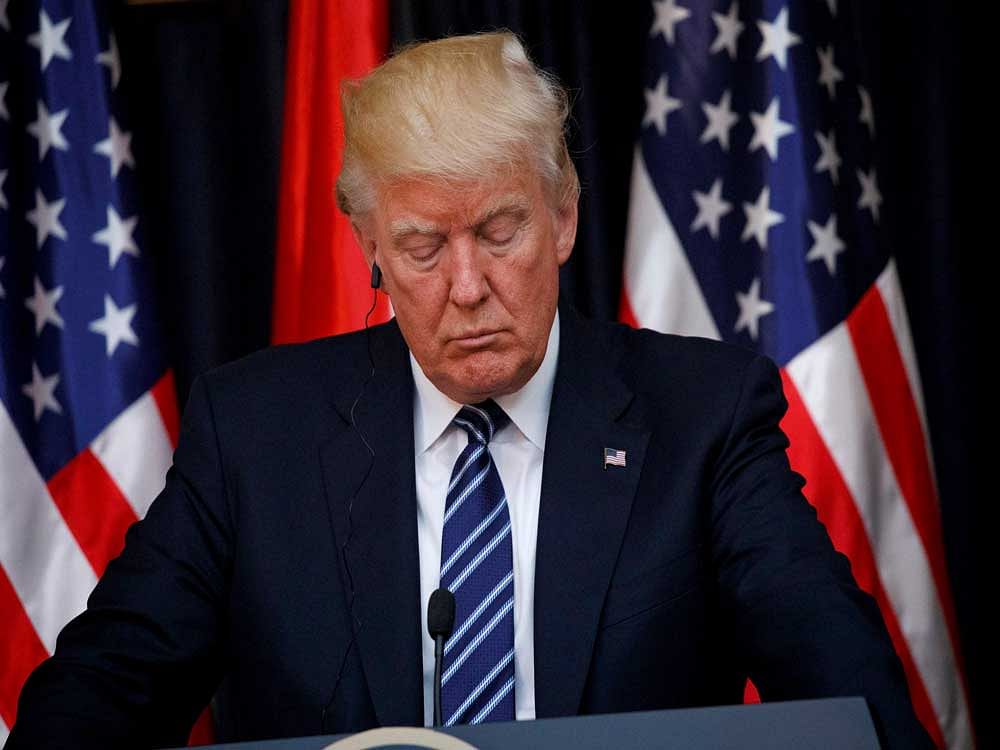 President Donald Trump voiced sadness today after a shooting at a baseball practice in a Washington suburb. AP, PTI Photo