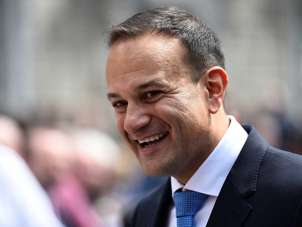 Leo Varadkar speaks to people as he leaves Government buildings after being elected by parliamentary vote as the next Prime Minister of Ireland to replace Enda Kenny in Dublin. Reuters Photo