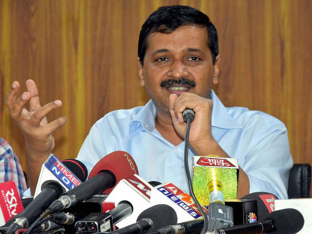 Kejriwal met with the EMCD mayor to learn what happened to the funds released to them. Photo credit: PTI.