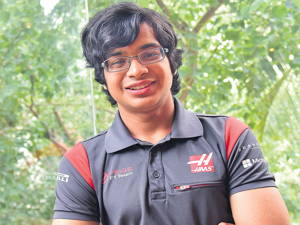 confident: Arjun Maini says he is eager to learn as much as he can from the F1 paddock. DH PHOTO/ BH SHIVAKUMAR