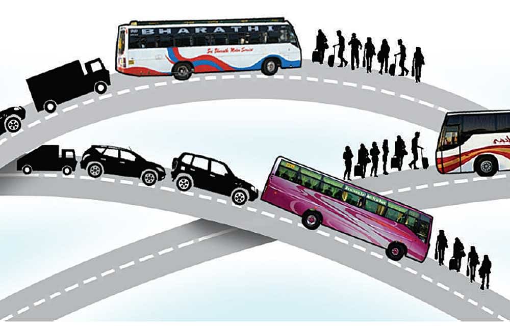 Private operators, adds Charan, park their buses right on the roads, causing traffic jams at different locations within the city and on its outskirts. DH