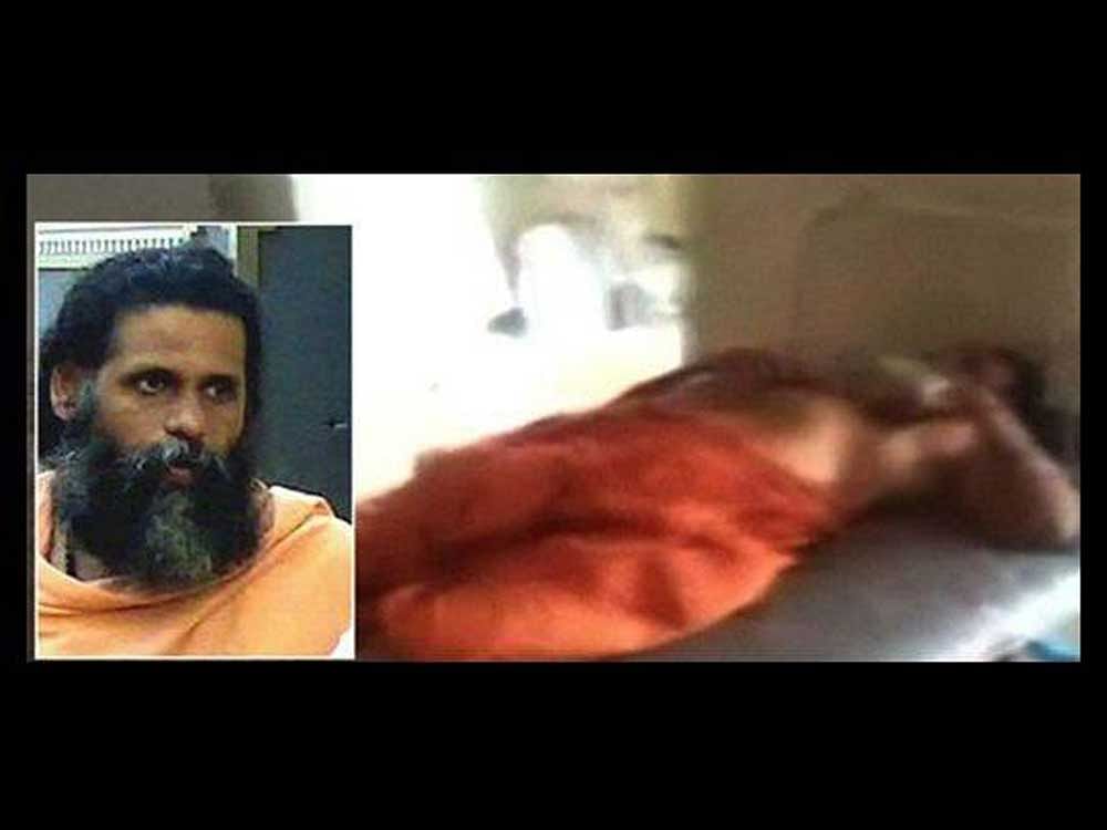 The accused, who was arrested after the incident, is under judicial remand. An audio clip purported to be that of the woman speaking to the swami's counsel is also doing the rounds. Photo via Twitter.
