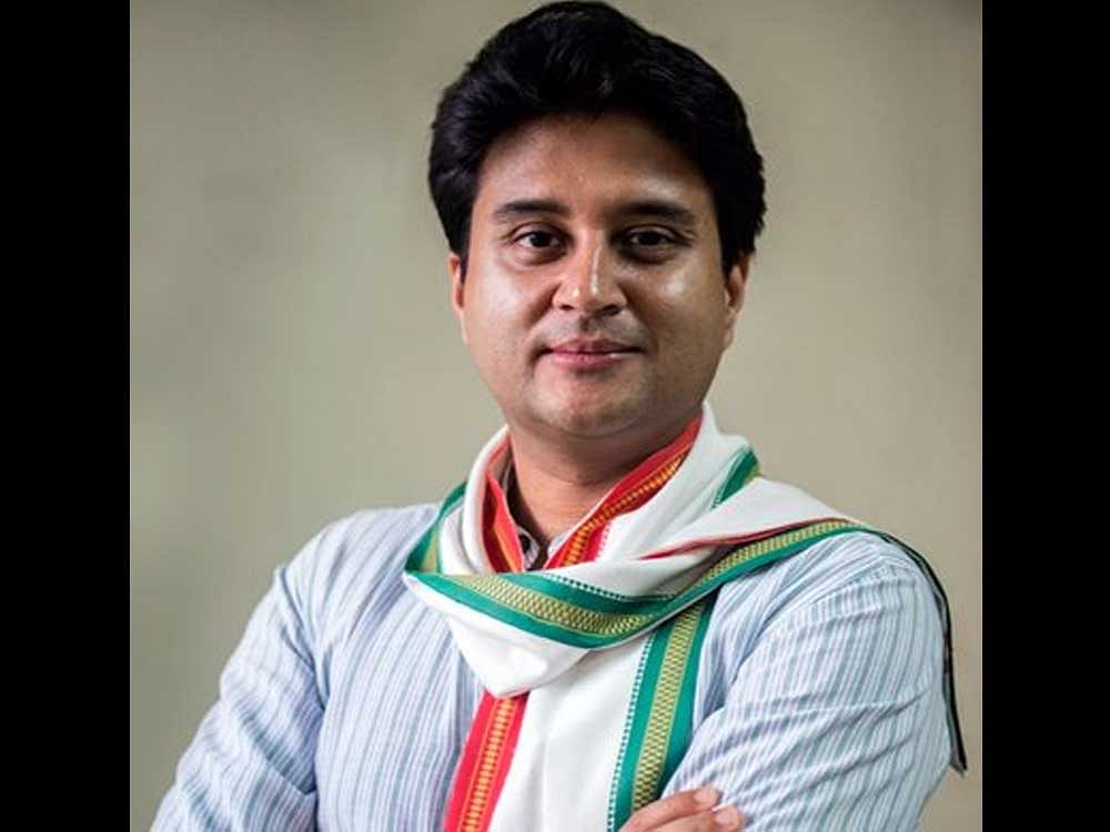 Congress leader Jyotiraditya Scindia said the BJP rode to power in 2014 promising to give farmers a price for their yield which would be 50 per cent more than the production cost. Twitter