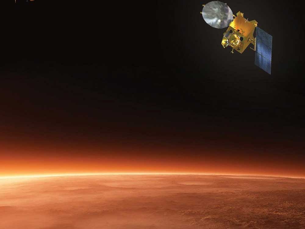 MOM is credited with many laurels like cost-effectiveness, a short period of realisation, economical mass-budget, miniaturisation of five heterogeneous science payloads etc. Satellite is in good health and continues to work as expected. Scientific analysis of the data received from the Mars Orbiter spacecraft is in progress. Picture courtesy ISRO