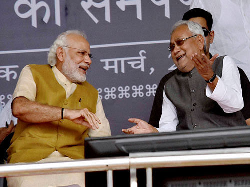 Though Nitish's decision is not a total surprise, some leaders feel it takes the sting out of the fight. PTI file photo