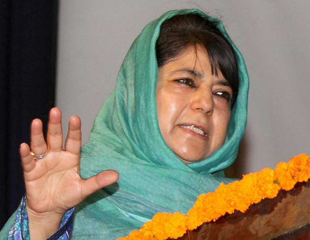 Mehbooba Mufti called the lynching of Deputy SP Ayub Pandith 'shameful' and warned people to not test the police's patience. Photo credit: PTI.