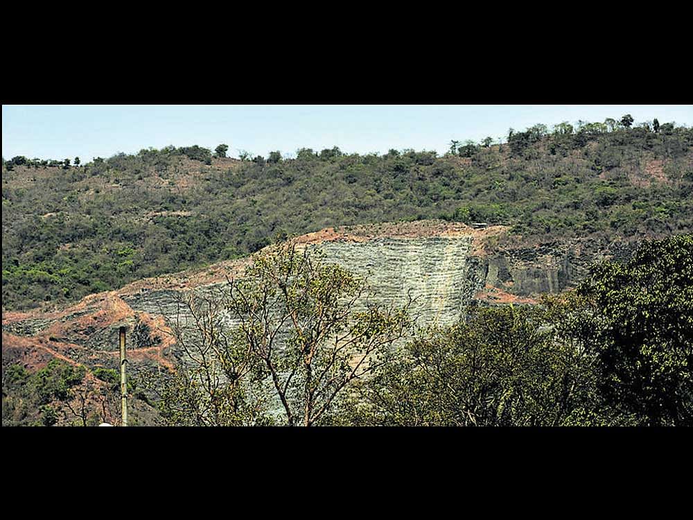 Unabated quarrying is causing damage to the Parsik Hill in Thane district. Photo credit: M Bose