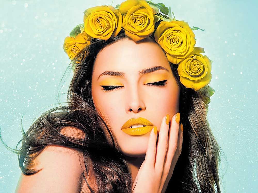 Bright, fruity colours are ruling the roost in makeup these days.