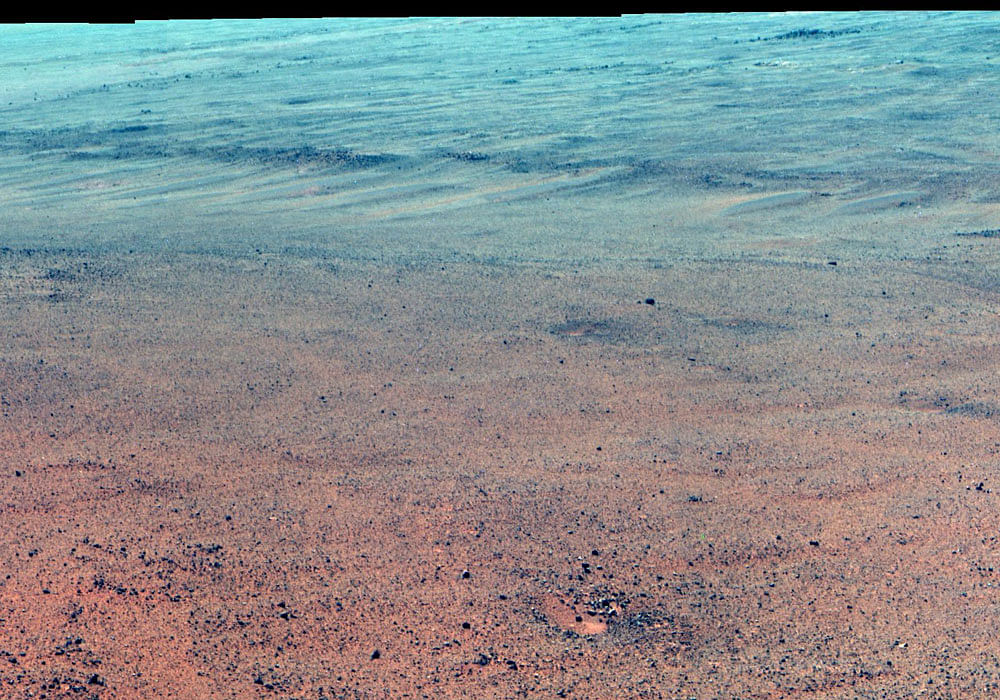 NASA released photos of the Endeavour crater as taken by the Opportunity rover in its walkabout. Photo credit: NASA.