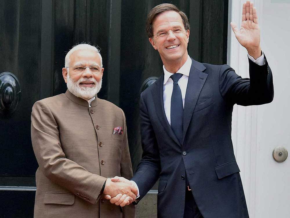 After the bilateral talks between Prime Minister Modi and his Dutch counterpart Mark Rutte, the two countries signed three MoUs. AP/PTI Photo