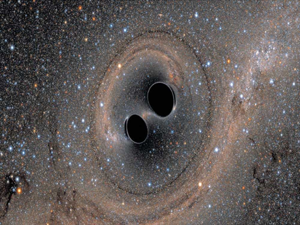 These gravitational waves were the result two stellar mass black holes of about 30 solar masses colliding in space. Representational Image. File photo.