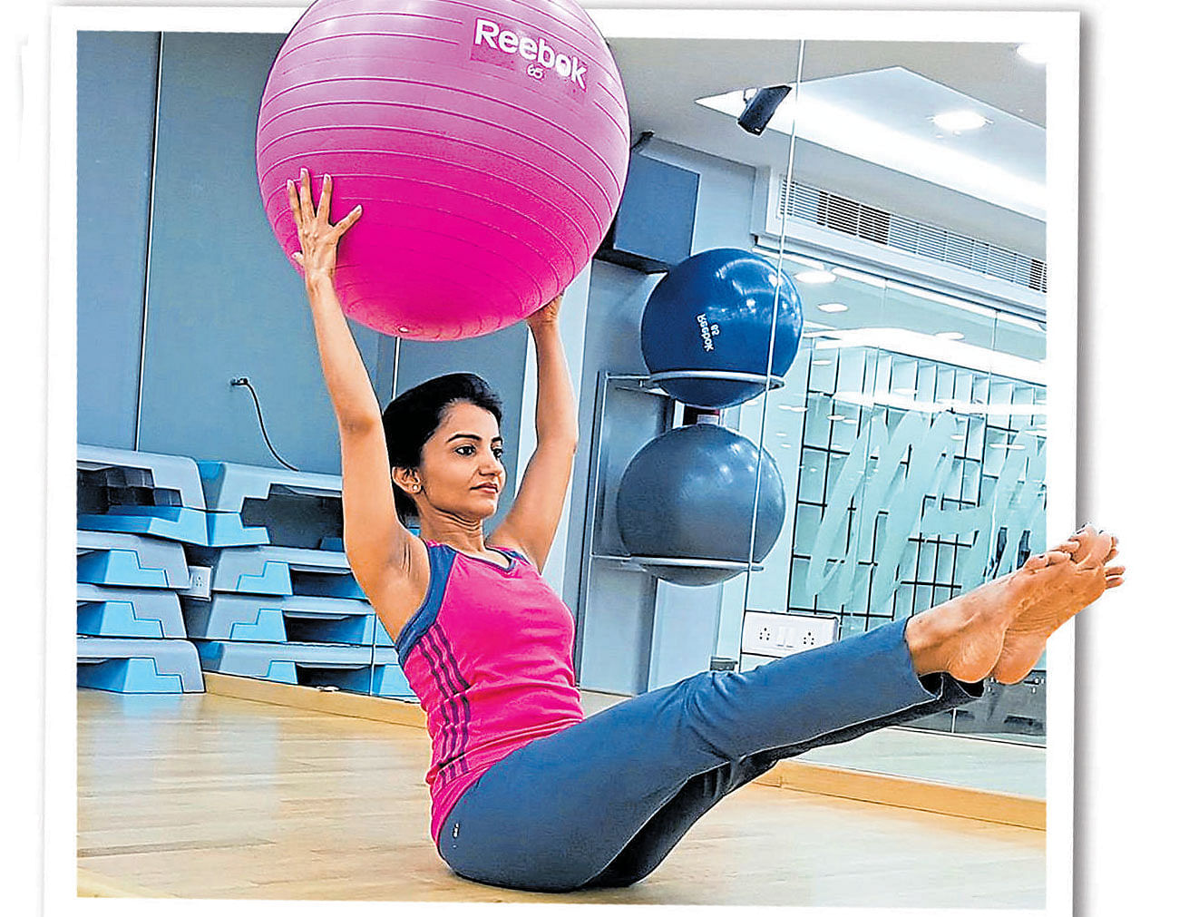 Pilates as a fitness option is seeing a surge among youngsters in the city. (Above) Aparna Pathak.